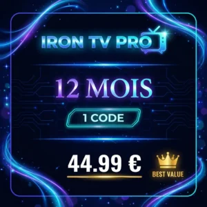Iron TV Pro 12 Mois 1 Code