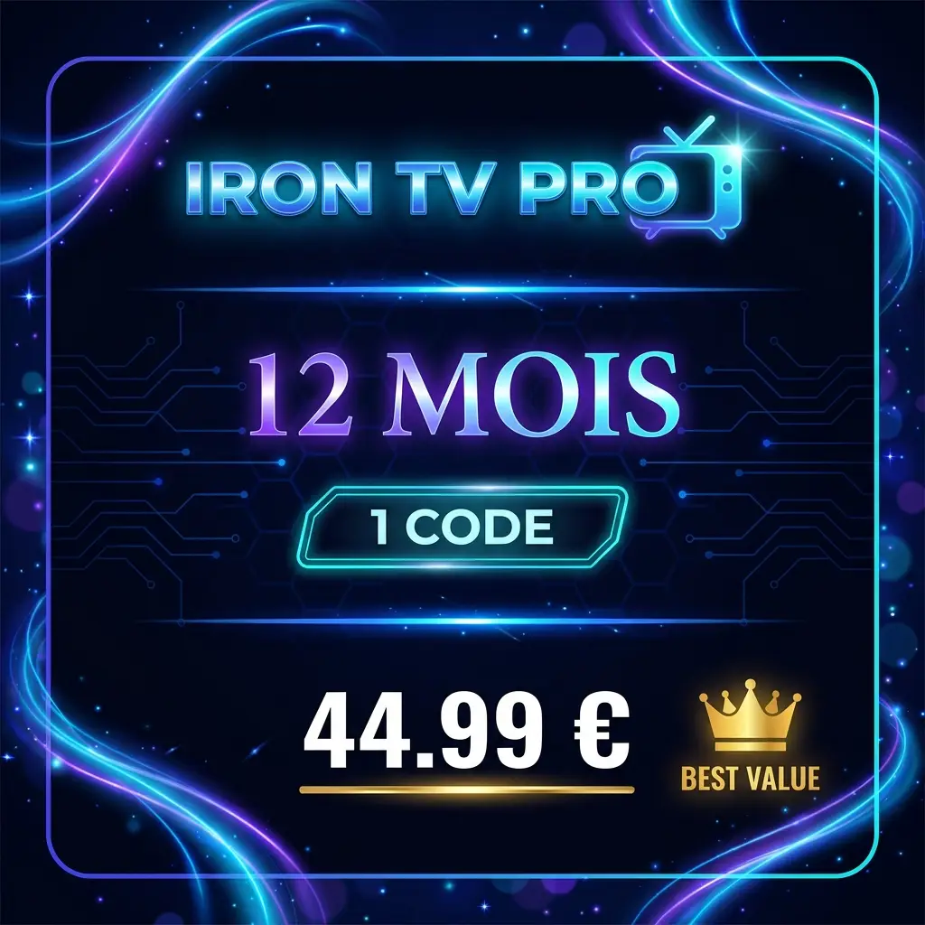 Iron TV Pro – 12 Mois – 1 Code 1 img