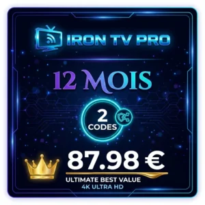 Iron TV Pro 12 Mois 2 Codes