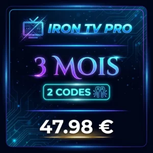 Iron TV Pro 3 Mois 2 Codes